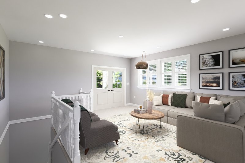 House Blueprint - Interior - Family Room 1 for Farmhouse House Plan #1060-193 - 2 bed, 3 bath