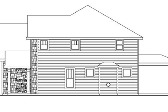 Exterior - Other Elevation 1 for Traditional House Plan #124-743 - 3 bed, 2.5 bath