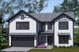 Cottage Exterior - Front Elevation Plan #513-2361
