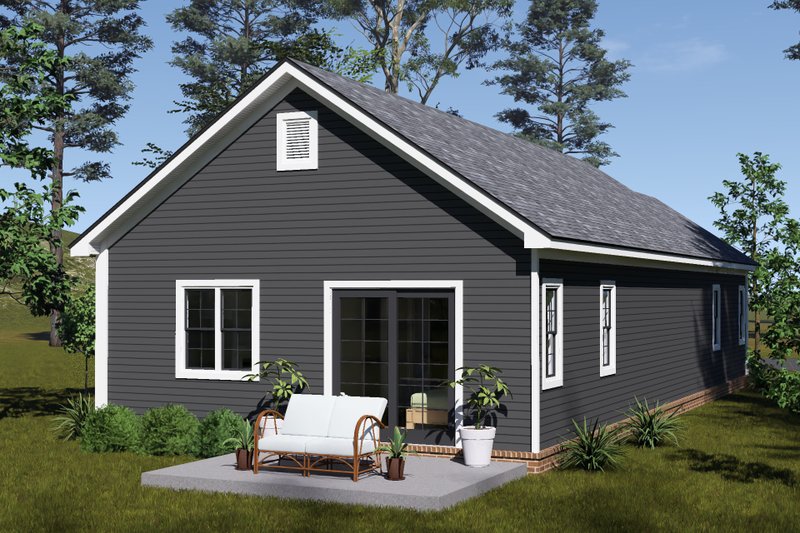 Dream House Plan - Exterior - Rear Elevation for Cottage House Plan #513-2441 - 2 bed, 2 bath