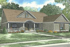 Traditional Exterior - Front Elevation Plan #17-1086