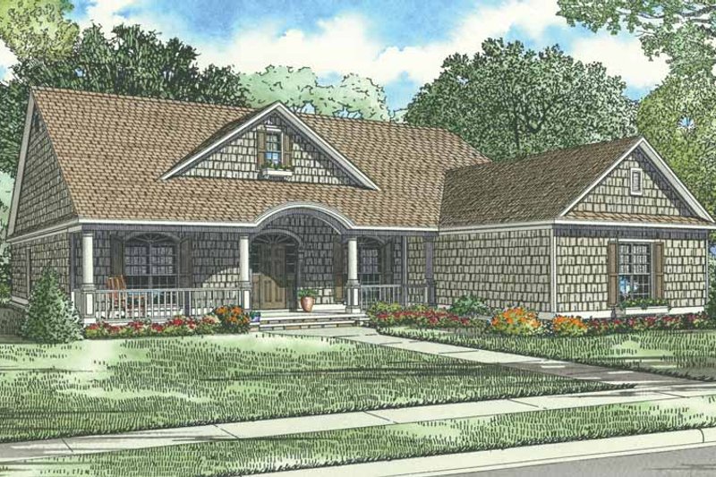 Home Plan - Traditional Exterior - Front Elevation Plan #17-1086