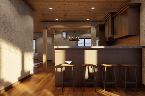 Interior - Kitchen for European House Plan #17-2260 - 3 bed, 2.5 bath