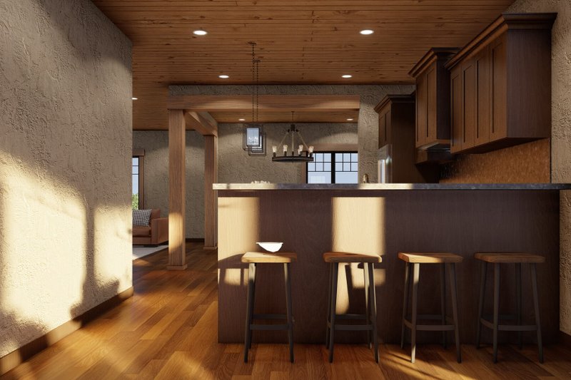 House Blueprint - Interior - Kitchen for European House Plan #17-2260 - 3 bed, 2.5 bath