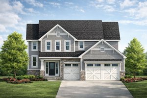 Craftsman Exterior - Front Elevation Plan #20-2400