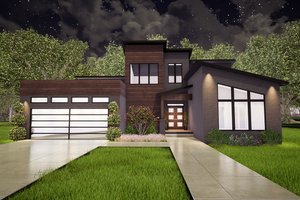 Exterior - Front Elevation 3 for Modern House Plan #17-2602 - 3 bed, 2 bath