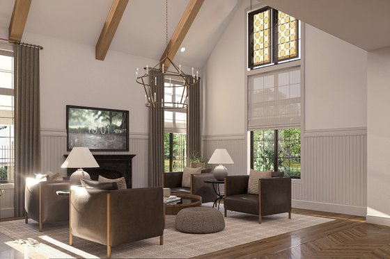 Interior - Family Room 2 for Farmhouse House Plan #455-680 - 4 bed, 3.5 bath