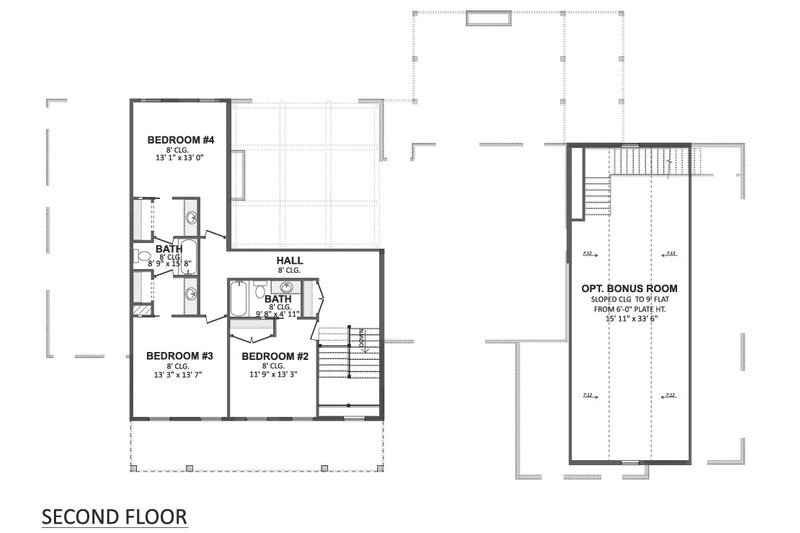 Home Plan - Floor Plan - Upper Floor for Farmhouse House Plan #1089-71 - 4 bed, 3.5 bath