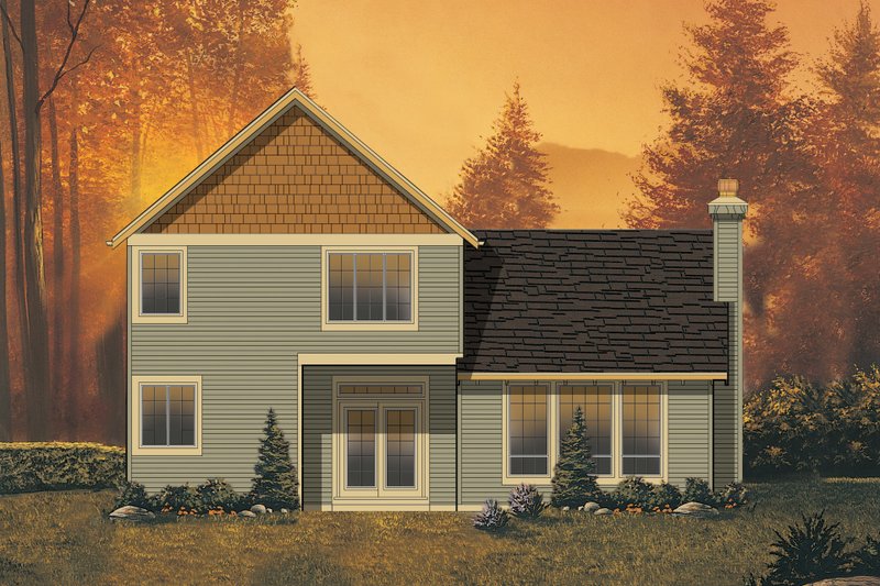 Home Plan - Exterior - Rear Elevation for Craftsman House Plan #48-111 - 4 bed, 2.5 bath