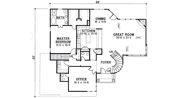 Floor Plan - Main Floor Plan #67-227