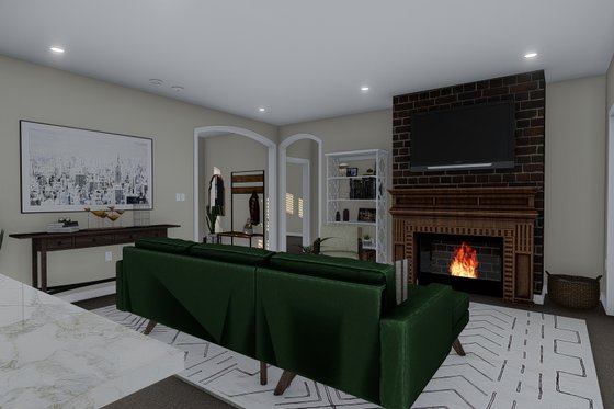 Interior - Family Room 2 for Traditional House Plan #1060-59 - 3 bed, 2 bath