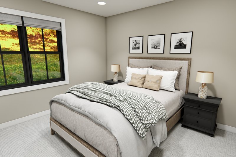 Architectural House Design - Interior - Bedroom 3 for Farmhouse House Plan #51-1404 - 3 bed, 2 bath