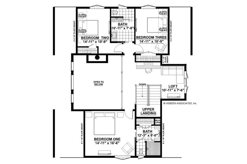 Dream House Plan - Floor Plan - Upper Floor for Farmhouse House Plan #928-328 - 4 bed, 4 bath