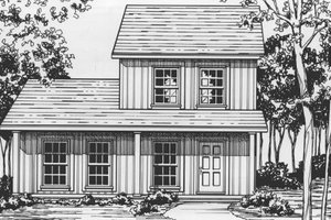 Cottage Exterior - Front Elevation Plan #30-192