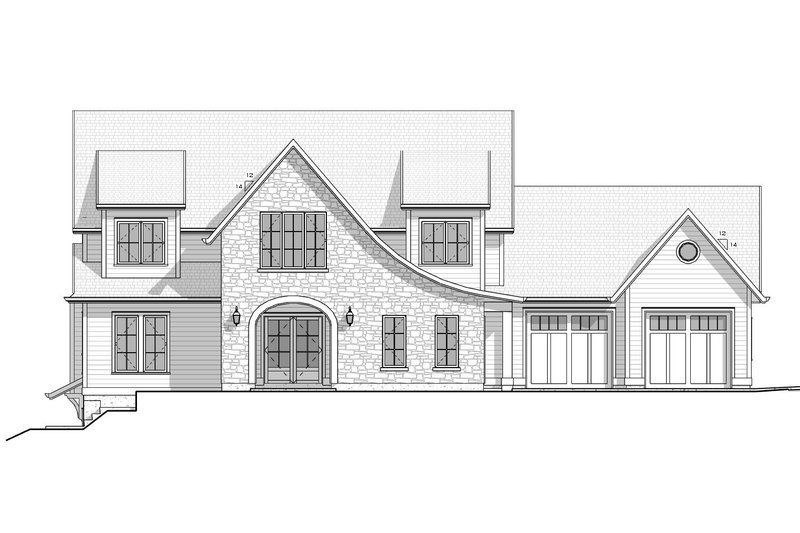 Home Plan - Exterior - Front Elevation 3 for European House Plan #1086-26 - 3 bed, 2.5 bath