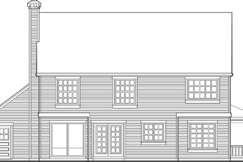 Home Plan - Exterior - Rear Elevation for Farmhouse House Plan #48-205 - 4 bed, 2.5 bath