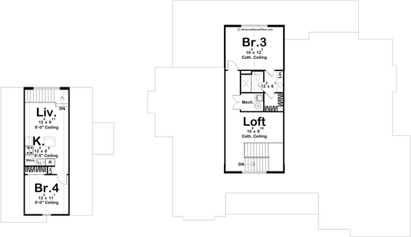 Home Plan - Floor Plan - Upper Floor for Traditional House Plan #455-787 - 4 bed, 4 bath