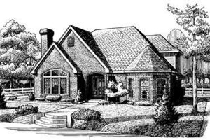 Cottage Exterior - Front Elevation Plan #410-364