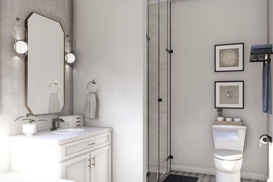 Interior - Master Bathroom 1 for Craftsman House Plan #455-219 - 3 bed, 2 bath