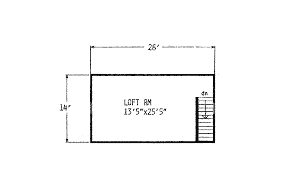 Floor Plan - Upper Floor for Traditional House Plan #116-135, 0 bath