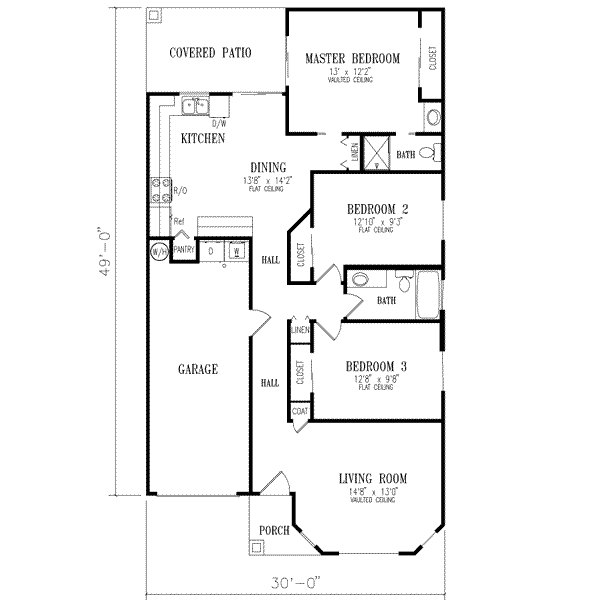Home Plan - Mediterranean Floor Plan - Main Floor Plan #1-190