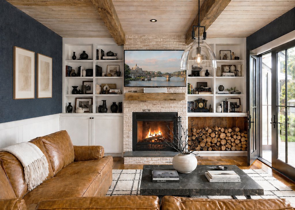 Interior - Family Room for Farmhouse House Plan #928-373 - 3 bed, 3.5 bath