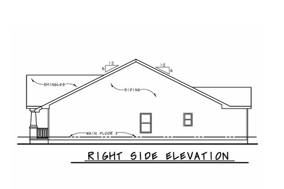 Exterior - Front Elevation 4 for Cottage House Plan #20-2193 - 3 bed, 2 bath
