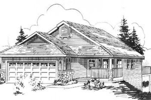 Ranch Exterior - Front Elevation Plan #18-4518