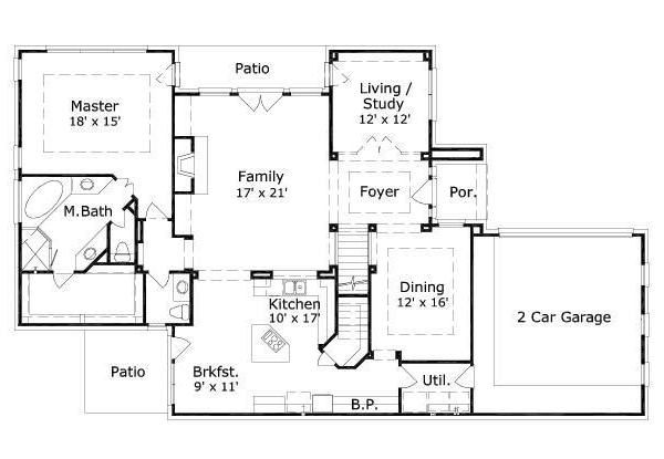 Traditional Floor Plan - Main Floor Plan #411-265