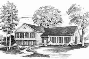 Colonial Exterior - Front Elevation Plan #72-301