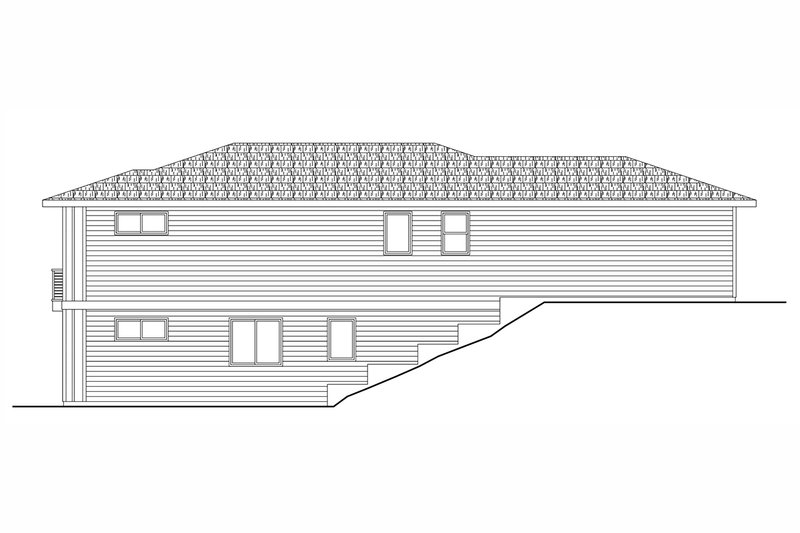 Home Plan - Exterior - Other Elevation 1 for Prairie House Plan #124-1410 - 3 bed, 2.5 bath