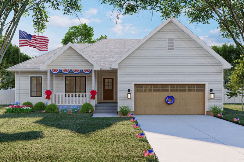 Home Plan - Exterior - Other Elevation 2 for Farmhouse House Plan #455-224 - 3 bed, 2 bath