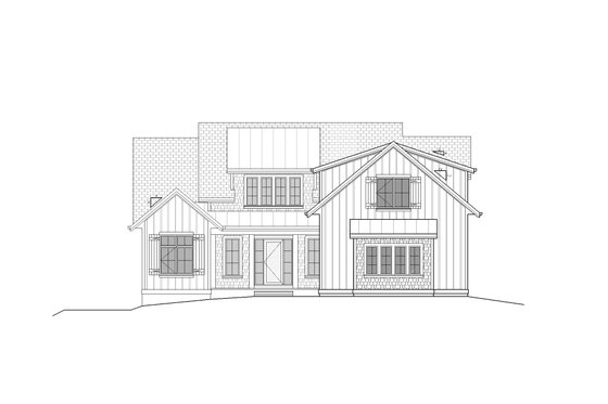 Exterior - Front Elevation 4 for Farmhouse House Plan #1086-14 - 4 bed, 3.5 bath