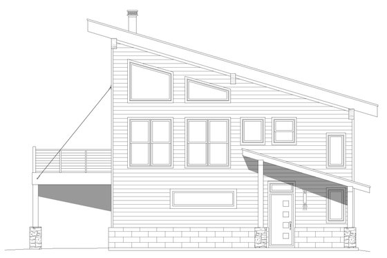 Exterior - Other Elevation 1 for Contemporary House Plan #932-67 - 2 bed, 2 bath