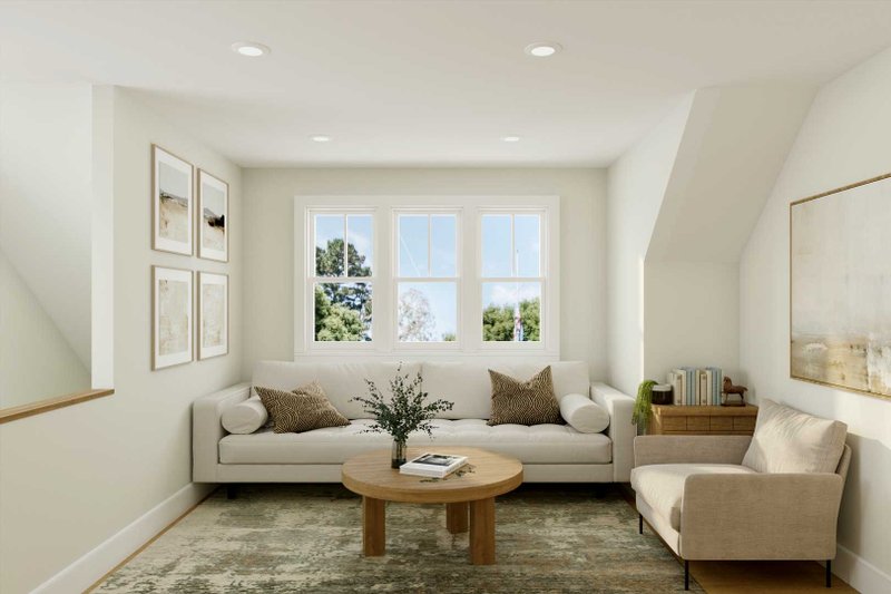 Home Plan - Interior - Family Room for Craftsman House Plan #461-99 - 1 bed, 1 bath