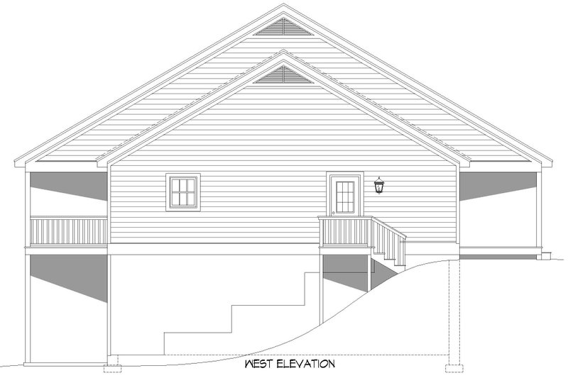 House Blueprint - Exterior - Other Elevation 1 for Ranch House Plan #932-662 - 3 bed, 2.5 bath