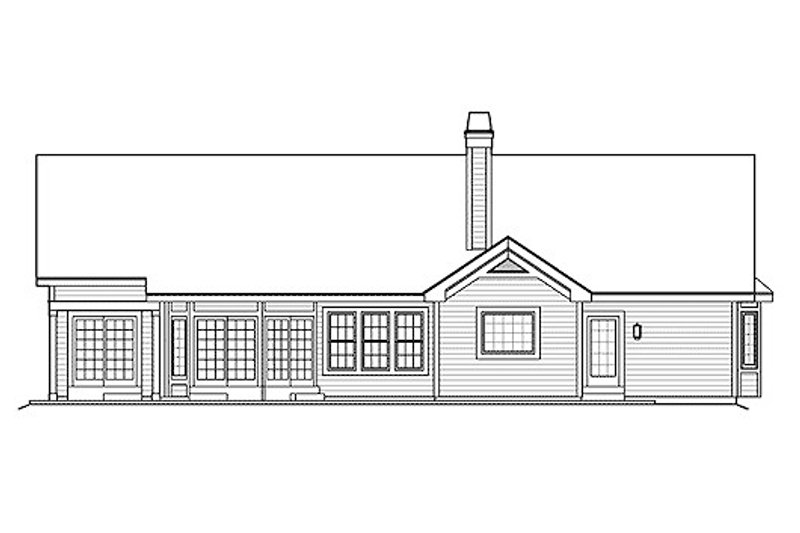 Home Plan - Exterior - Rear Elevation for Traditional House Plan #57-375 - 4 bed, 2.5 bath