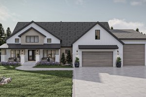 Modern Exterior - Front Elevation Plan #455-526