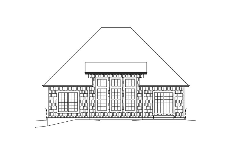 Architectural House Design - Exterior - Rear Elevation for Craftsman House Plan #57-666 - 2 bed, 2 bath