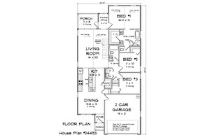 Floor Plan - Main Floor for Contemporary House Plan #513-2286 - 3 bed, 2 bath