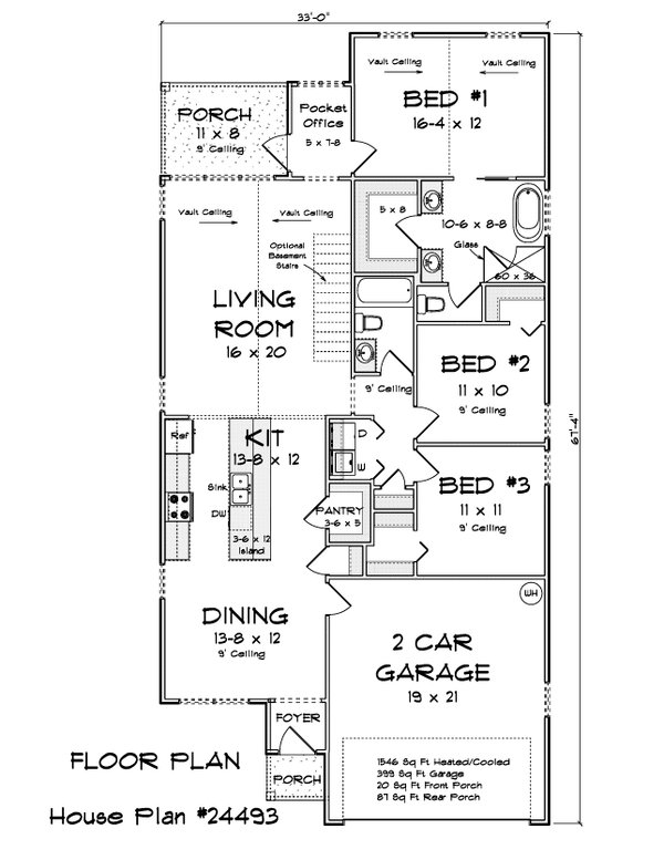 Dream House Plan - Cottage Floor Plan - Main Floor Plan #513-2286