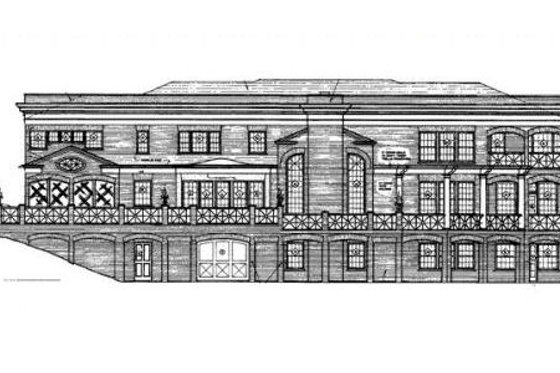Exterior - Rear Elevation for Classical House Plan #119-124 - 5 bed, 4 bath