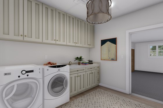 Interior - Laundry for Traditional House Plan #1060-107 - 3 bed, 2.5 bath