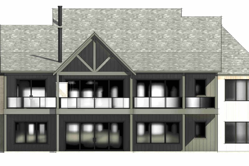 House Design - Exterior - Rear Elevation for Farmhouse House Plan #1096-157 - 5 bed, 5.5 bath