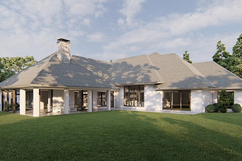 House Blueprint - Exterior - Rear Elevation 2 for European House Plan #923-279 - 4 bed, 4.5 bath