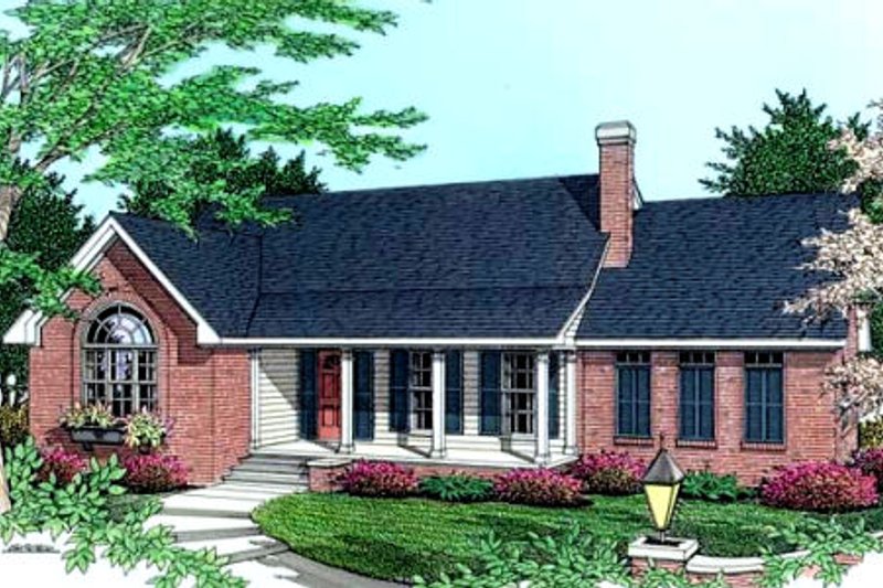 Dream House Plan - Traditional Exterior - Front Elevation Plan #406-184