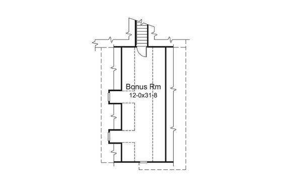 Floor Plan - Upper Floor for Ranch House Plan #57-665 - 3 bed, 2 bath