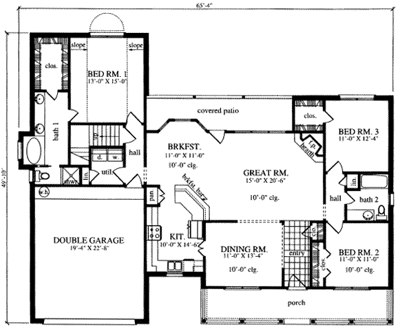 Traditional Floor Plan - Main Floor Plan #42-297