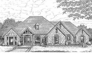 European Exterior - Front Elevation Plan #310-630