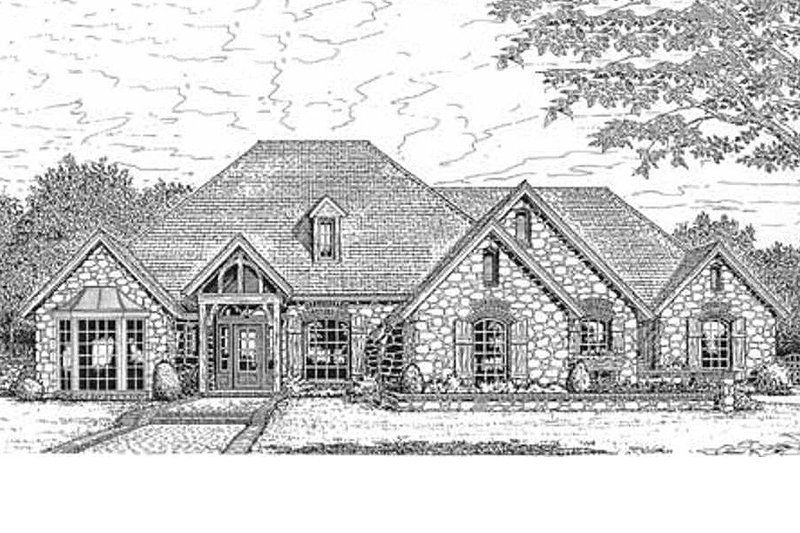 Architectural House Design - European Exterior - Front Elevation Plan #310-630